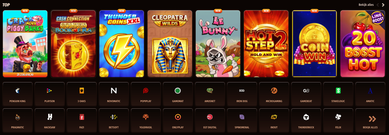 Spelaanbod bij casino’s zonder limiet